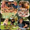 Funk Doggie Dinosaur Toys, Realistic Models, 53-Piece Dinosaur Figure Set with Beautiful Storage Box, Trees, Fossils, Tyrannosaurus Rex,