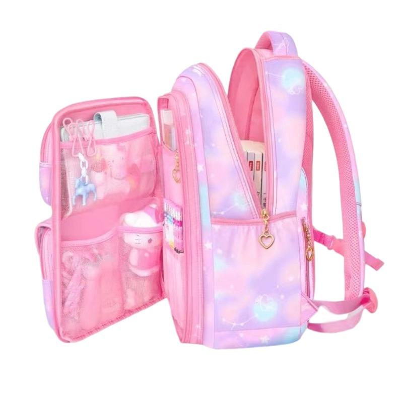 Elementary School Bag Girl Grade 3 To 6 Lightweight Burden Reduction Waterproof Children's Double Shoulder Princess Backpack