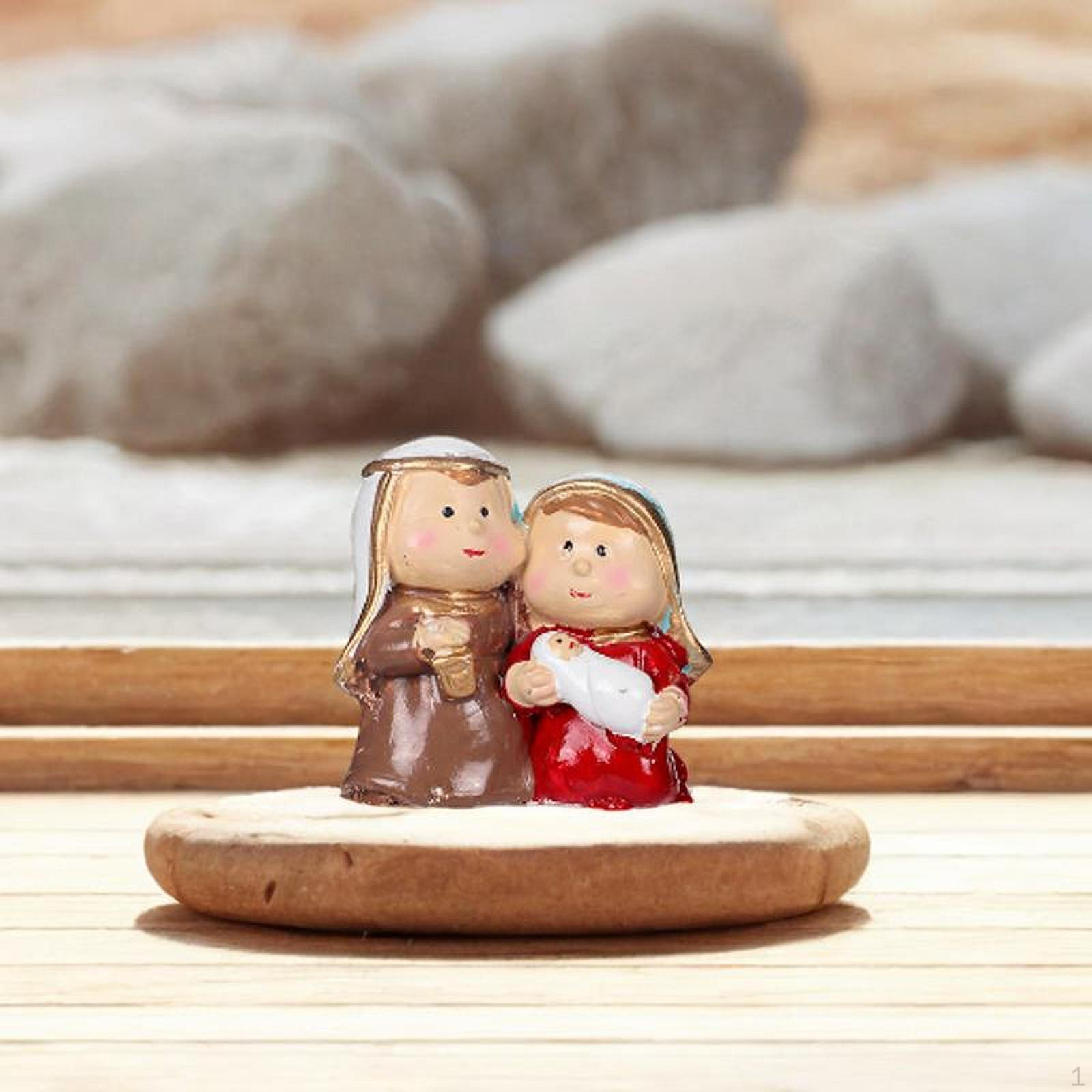 

Рождественская статуэтка вертеп настольная скульптура религиозный орнамент настольная статуя для 4x2x4 cm_Style E