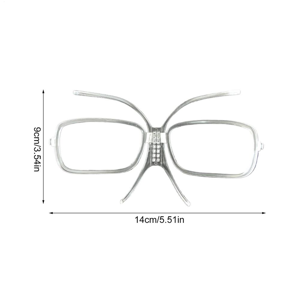 Ski Goggle Lens Insert Adjustable Ski and Snowboard Goggle Insert Adapter Flexible Bendable Inner Frame for Glasses Wearers