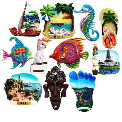 Indonesien Land Kühlschrankmagnete Souvenir Bali Magnetische Aufkleber Dekorative Kühlschrankmagnete Kreatives Kunstharzhandwerk