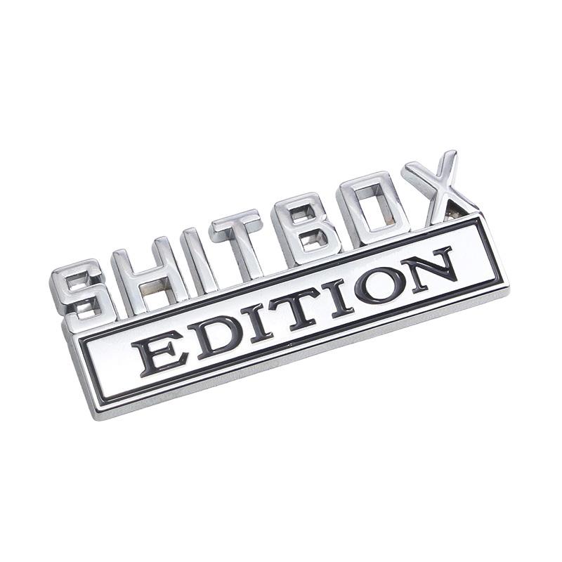 Auto 3D kovové chromové samolepky emblém SHITBOXEDITION odznak auto zadní kufr boční karoserie škrábance stylingové samolepky auto doplňky