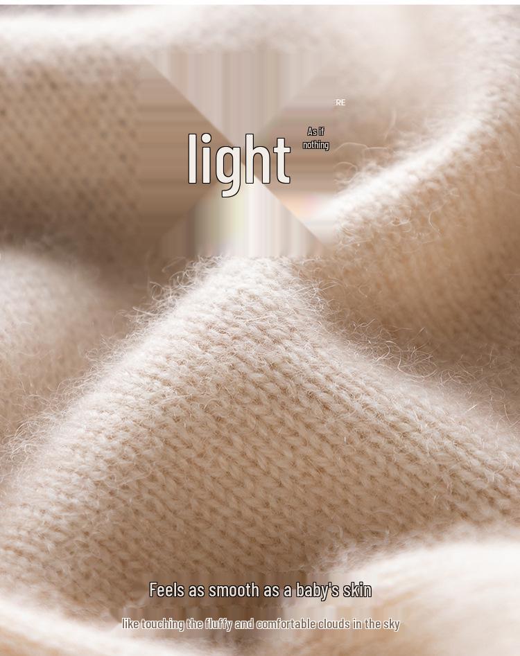Women's Retro Thickened High Neck Cashmere Jacquard Pullover Sweater for Autumn/Winter