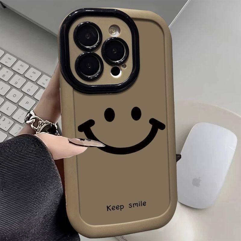 Ins Simple Smiley Face for IPhone17 for Apple 14/13 Female 12pro Mobile Phone Case 15max Creative 16/11