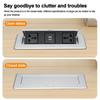 Metal Panel Desktop Plug-In Adapter Embedded Hidden Table Socket Bounce Socket  Multimedia Desktop