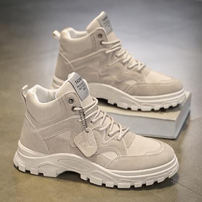 Heren Trainingsschoenen 2024 Mode Hoge Schacht Comfortabele Platform Laarzen Outdoor Warme Antislip Laarzen Heren Lichtgewicht Desert Boots