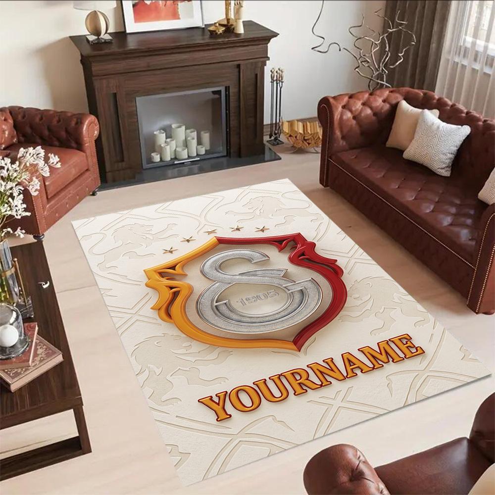 Galatasaray Personalized Text Floor Mat Design For Decorate Room Living Rooms Foyer Game Room Antislip Carpet Anime Office Decor Best For Christmas