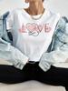 Love Heart Print Women T Shirt Summer Funny Short Sleeves O Neck  Tops Tee Female 90s Casual Fashion Clothing