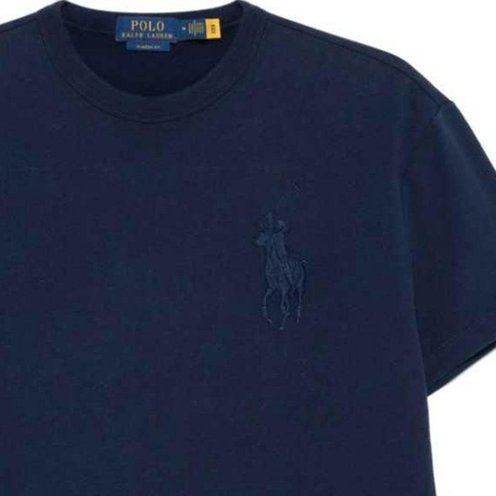 Polo Ralph Lauren FW24 Brand Logo Crew Neck Short Sleeve T-Shirt Men T-Shirts Navy-Blue 710936509-004