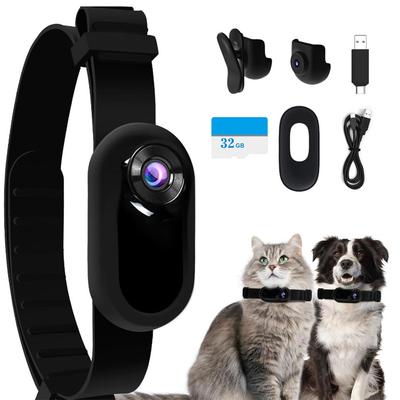 Collier Localisateur pour Chien Caméra Sport avec Enregistrement Vidéo Pas Besoin de WiFi Colliers pour Chat Caméra Extérieur Sans Fil Accessoires pour Animaux de Compagnie