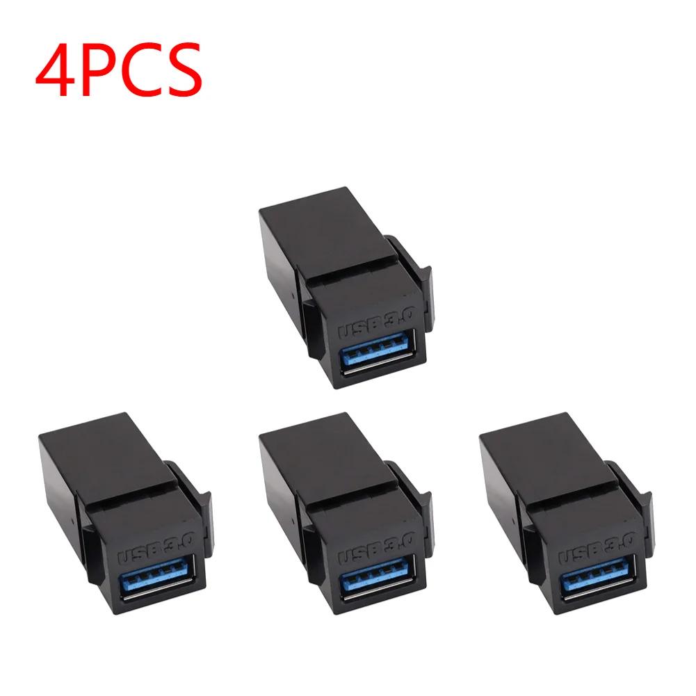 USB 3.0 Keystone Jack Inserts Connect Equipment with USB Port Snap-in Connector Socket Adapter Port for Wall Plate Outlet Panel