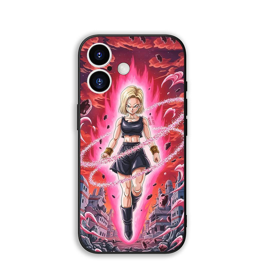 Cover for Apple iPhone 16 15 14 11 Pro Max 6 7 8 Plus + SE2 SE3 SE 2022 2020 8+ Phone Case Android 18 Dragons Gokus Balls Super