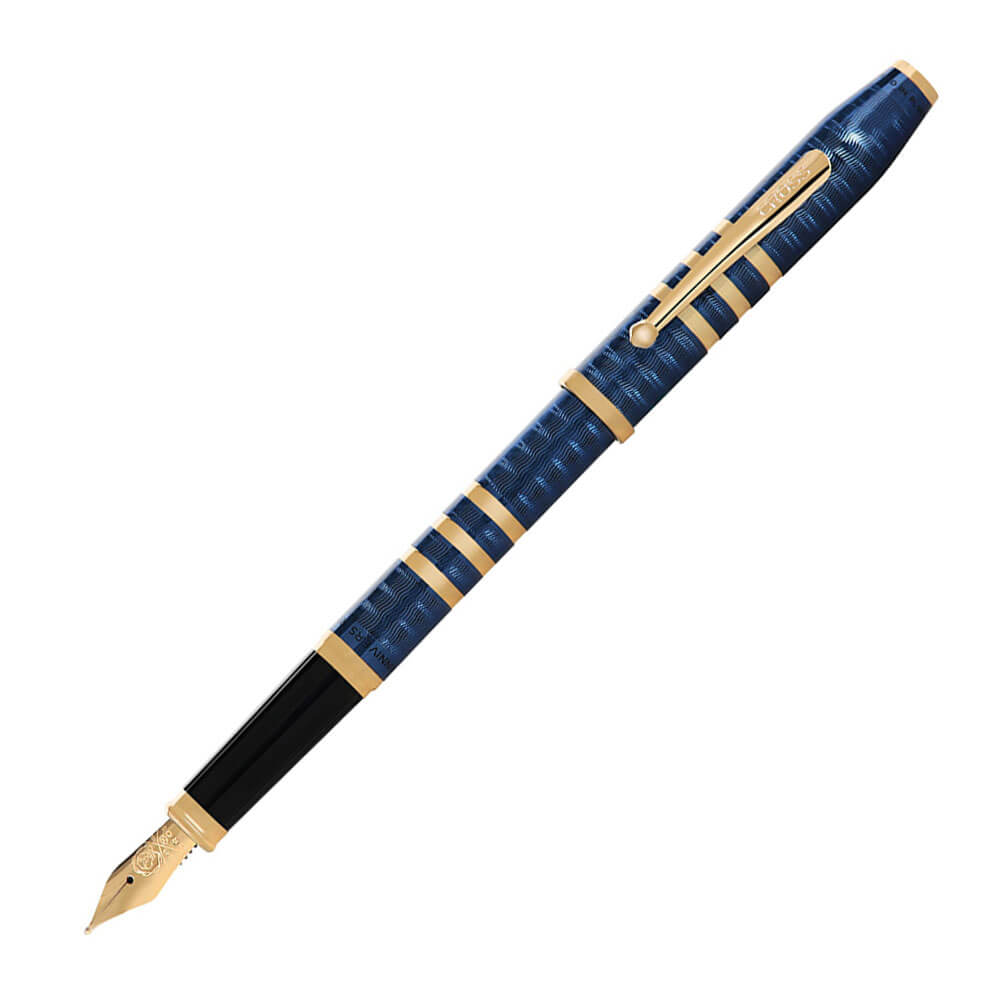 Cross 175th Century II +23ct Fountain Pen (Blue Lacquer)