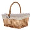 Picnic Basket Detachable Lining Vintage Spacious Capacity Hand Woven Basket for Camping Vegetable Picking
