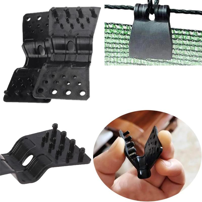 5~80 Pcs Black Butterfly Type Sunshade Net Clips Windproof Net Hook Agriculture Shadow Film Fix Clamp Outdoor Tent Hang Tongs