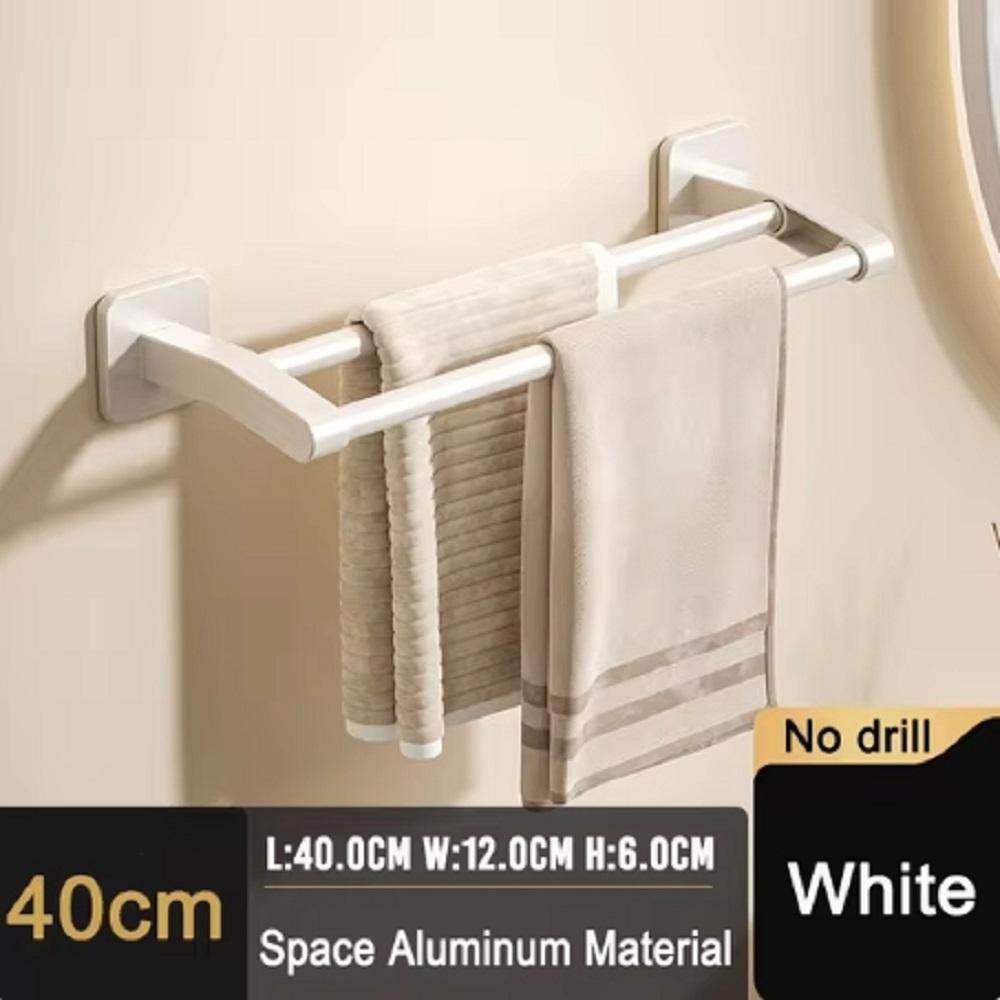 1PC Towel Rack, Bathroom Perforated Suction Cup, Wall Mounted Storage Rack, Toilet Storage, Bathroom Towel Rod