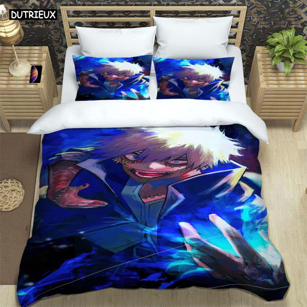 HD Anime Mein Hero Science Cartoon 3D Printed Bedding Queen Bedding Set Customized King Size Bedding Set Soft And Comfortable