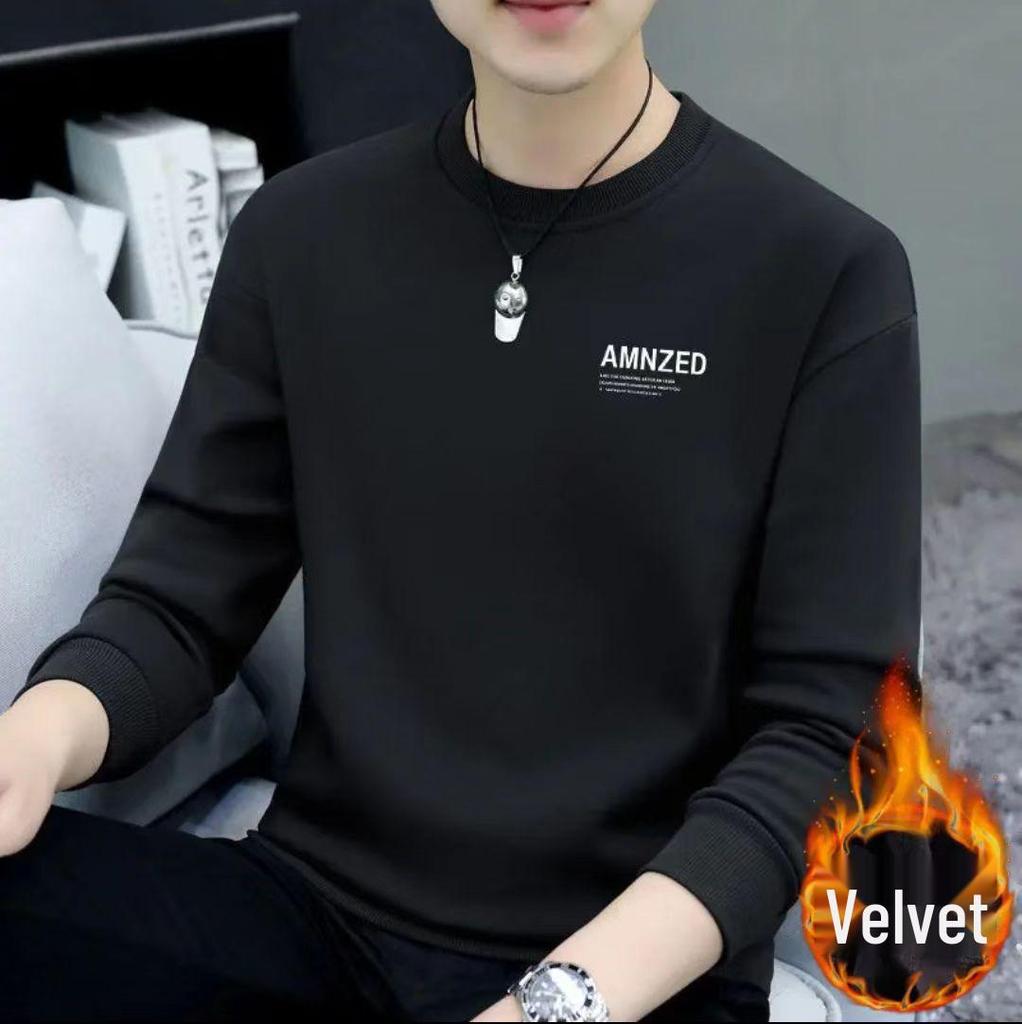 Trendiger Hoodie für Herren mit Samtfutter: Warmer Langarm für Herbst/Winter