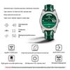 Start Malachite Men's Watch Diamond Watch Date Function Automatic Mechanical Watch Butterfly Buckle Alligator Leather Strap