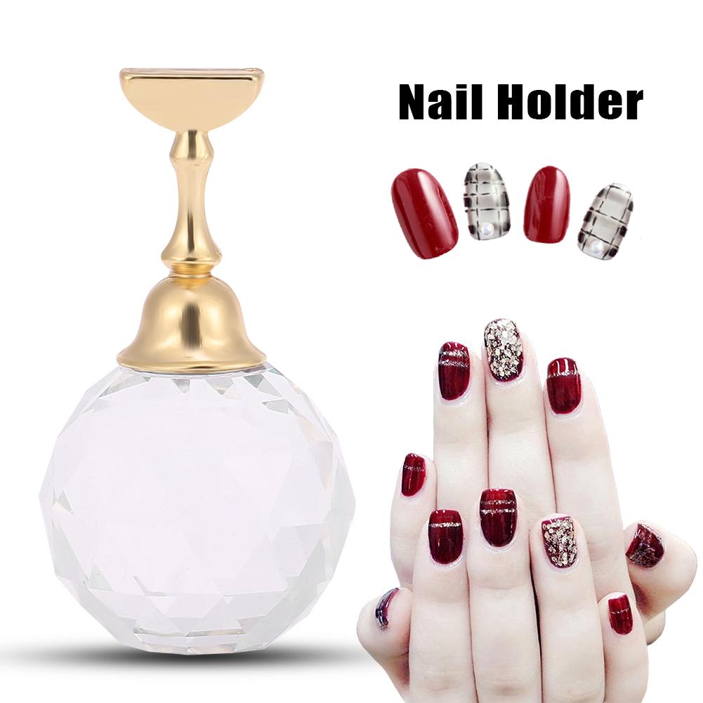 

Магнитная подставка для ногтей, держатель из сплава, дисплей для дизайна ногтей, цветной сферический кристалл