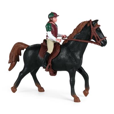 Simulação Animais Modelos de Corrida de Cavalos Figuras de Ação Brinquedo Sólido Modelo de Coleção