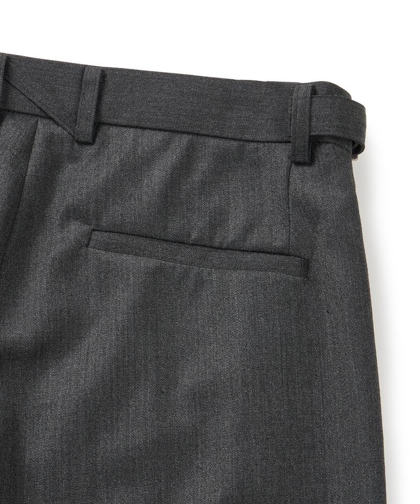 Neibieol Fine Wool No-Tuck Straight Pants - Charcoal