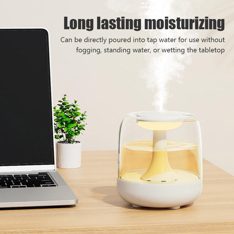 4L Large Capacity Dual Spray Humidifier Home Mute Bedroom Office Night Light Usb Humidifier with Nanofine Mist