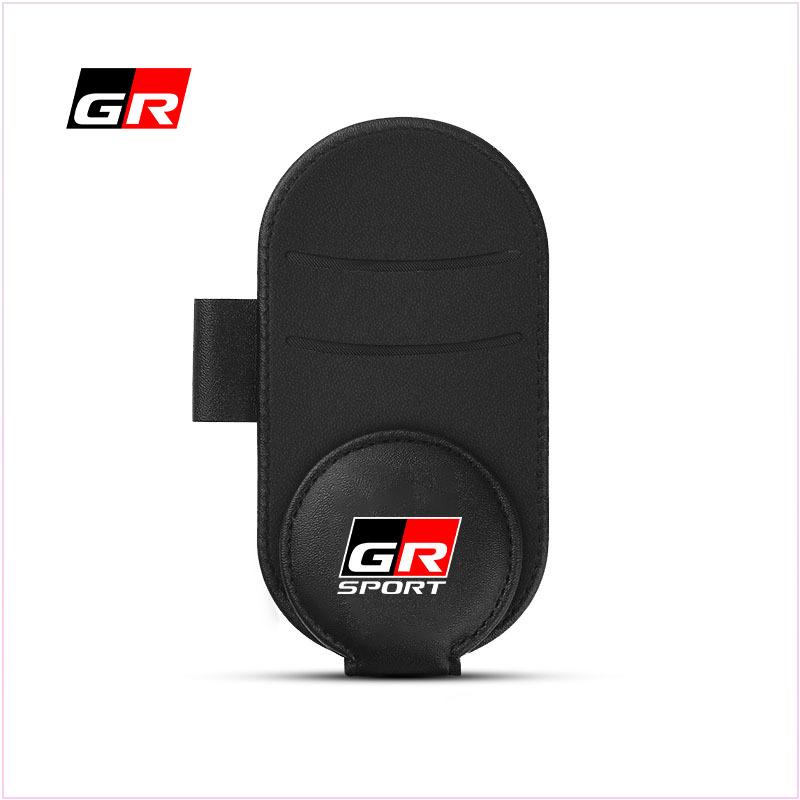 Leather Car Glasses Clip Sun Visor Multi-function Sunglasses Clip for TOYOTA TRD GR Chr Corolla Yaris Rav4 E150 E120 Land Cruiser