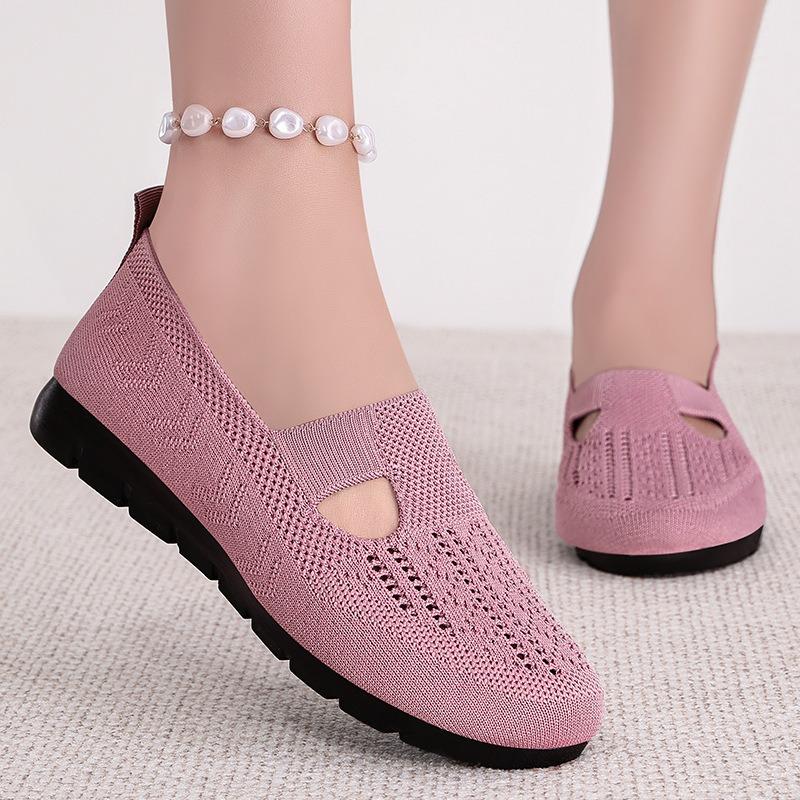 Large-sized Women's Shoes Cloth Shoes Shoes for Middle-aged and Elderly People Casual Shoes Soft-soled Single Shoes