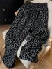 2026 Trendy Leopard Print Wide-Leg Pants: European & American Style, Spring/Summer, Korean-Inspired, Women's Casual Slimming Fit