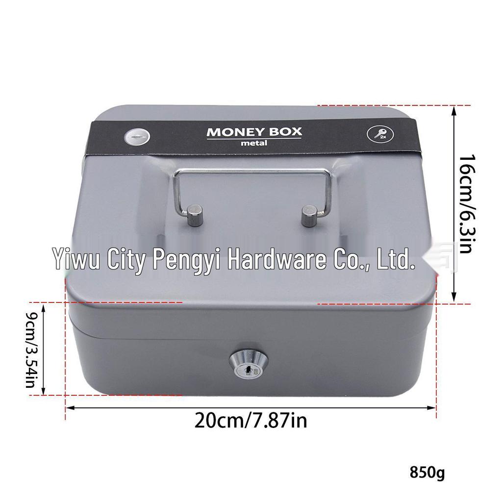 Extra Large Handheld Money Safe with Lockable Iron Box
