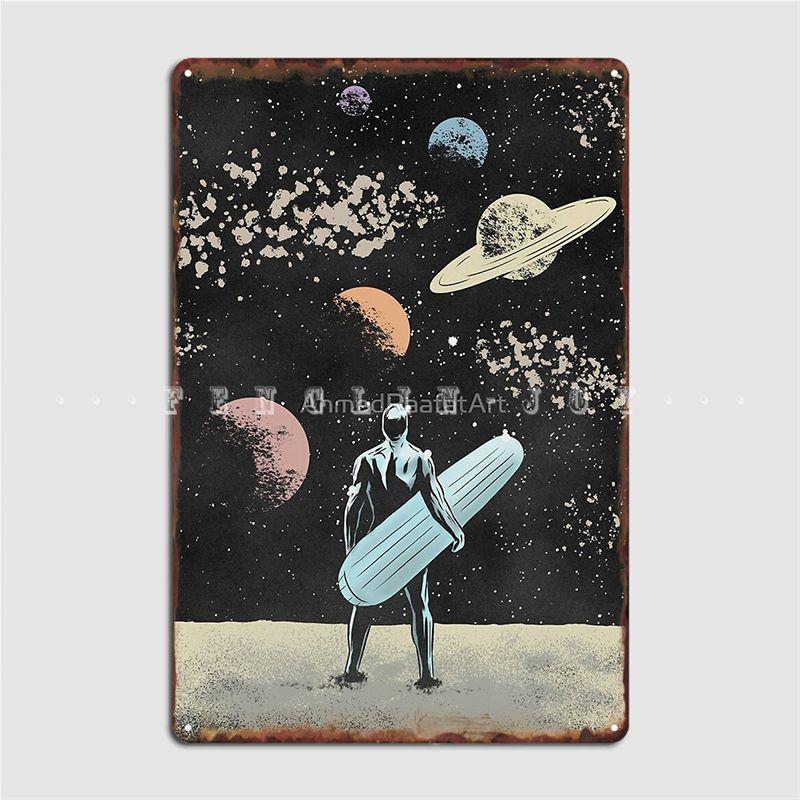 Silver Surfer Metal Plaque Poster Cinema Kitchen Wall Retro Wall Decor Tin Sign Poster 20x30cm