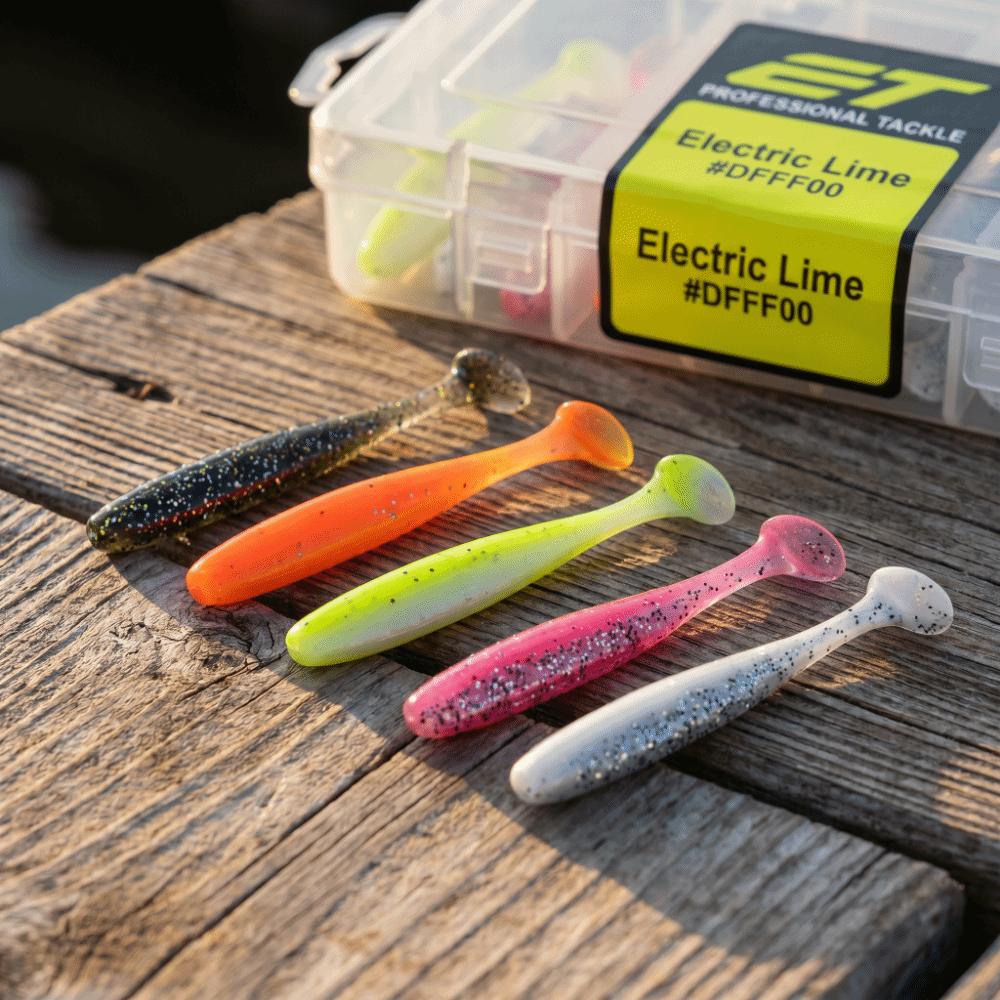 100PCS PVC Swim Bait 7cm 9cm Fishing Lures Durable Paddle Tail Swimbaits Saltwater Fishing