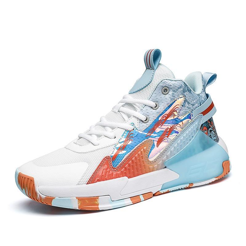 Men's Trend Air Cushion Basketball Shoes with Shock Absorption and High-quality Sports Shoes for Running