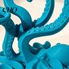 Divertente Portaspazzolino Tentacolo di Polpo Stampato 3D Ispirato all'Oceano Costiero Organizer da Bagno Salvaspazio Supporto per Vita Marina Nautica da Bancone