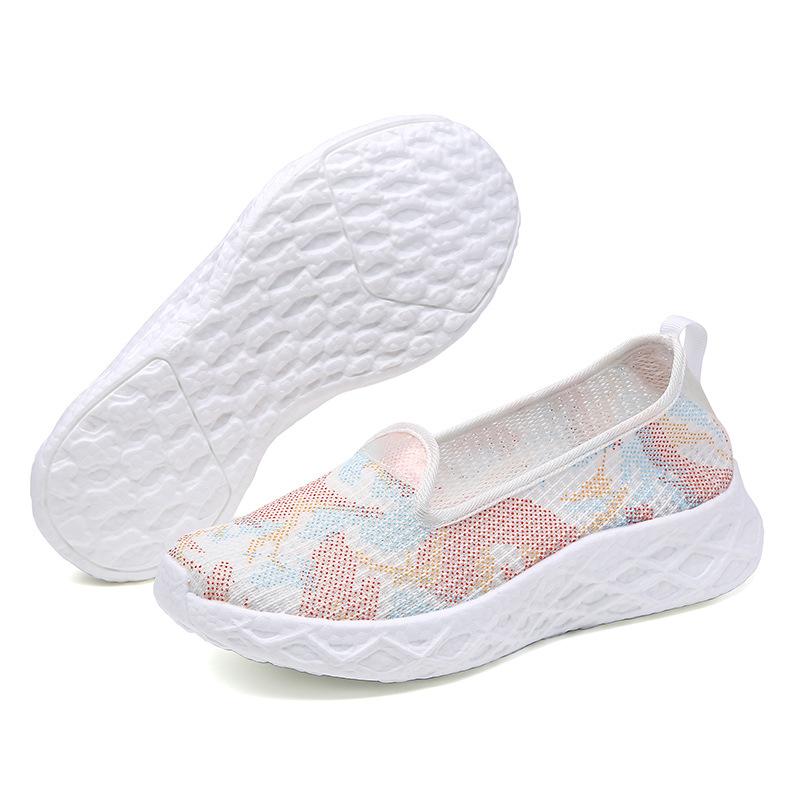 New mother shoes in couple walking shoes summer breathable fly-woven casual sports shoes