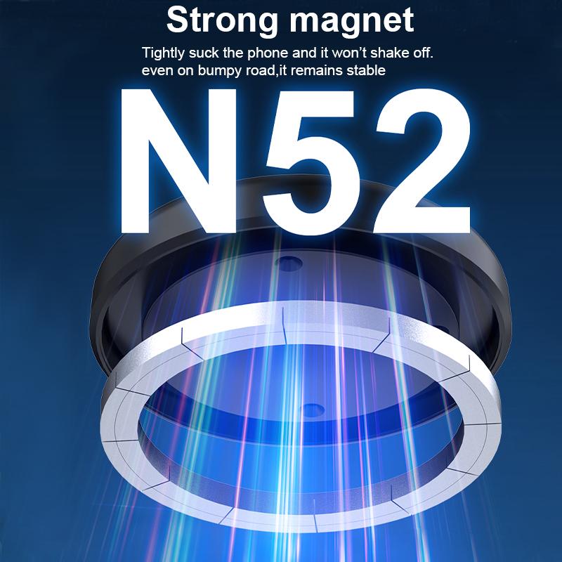 Suport magnetic pentru telefon auto Ventuză electrică pliabilă Suport rotativ 360° Suport super stabil cu comutator pentru iPhone 16 15