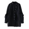 Long Sleeve Oversized Vintage Black Shirts & Blouses for Blouse Casual Loose Spring Autumn Tops Women Button Up Shirt