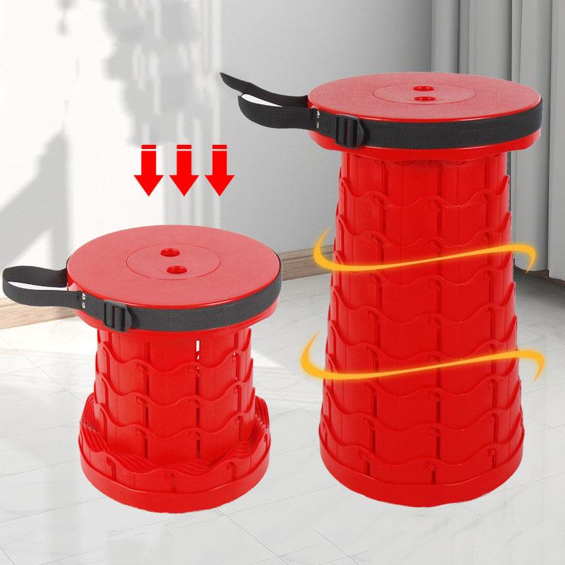 Portable Telescoping Folding Camping Stool Outdoor Foldable Beach Chair Folding Camping Chair for Travel Hiking Fishing Garden