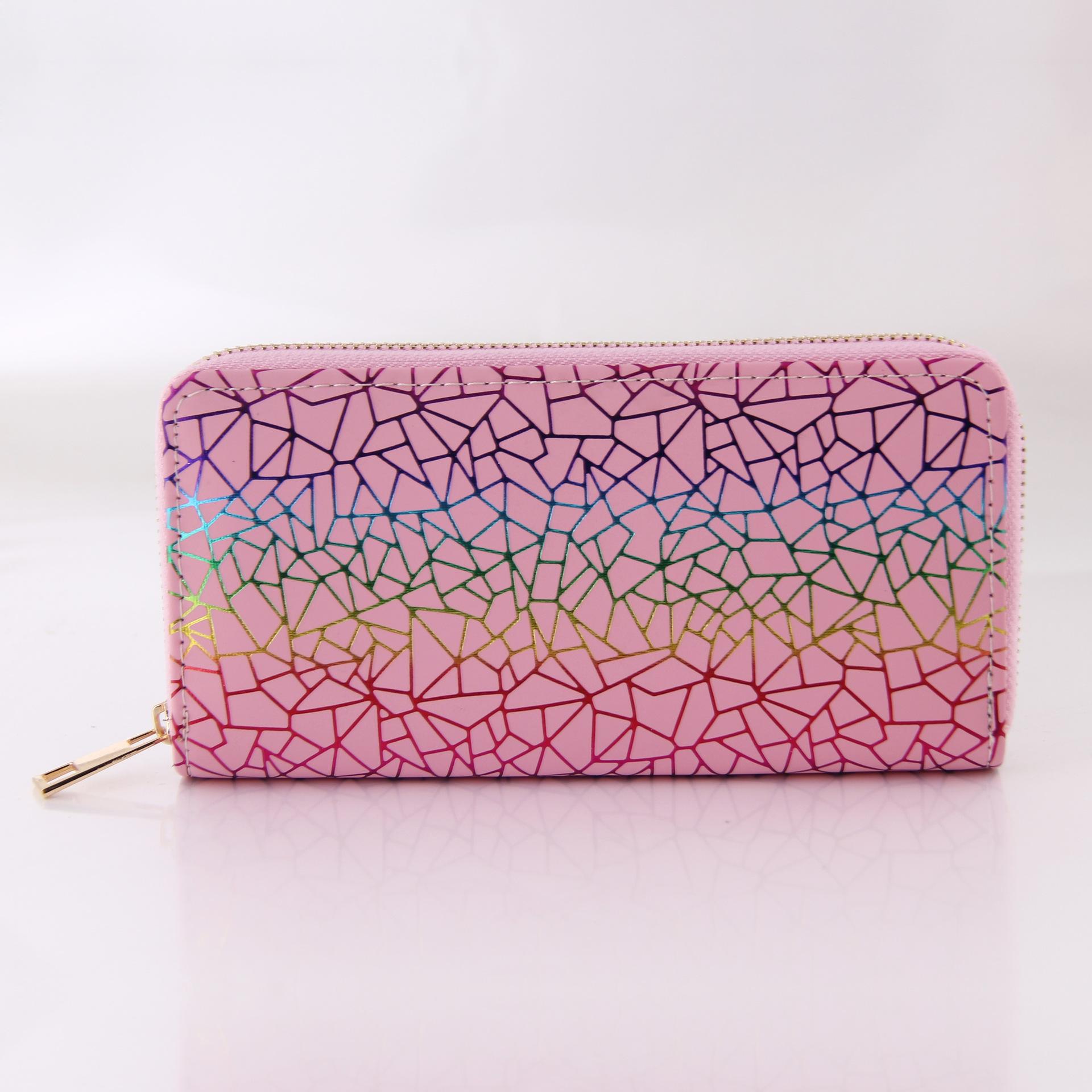 

Chessboard Laser Long Zipper Wallet Colorful Wallet