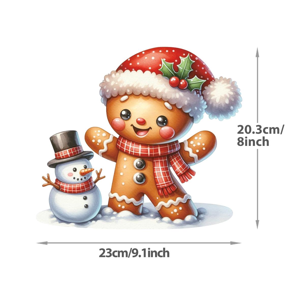 

Красиві різдвяні прасувальні нашивки, милі імбирні пряники для самостійного виготовлення футболок, одягу, наклейки, світшоти, капелюхи, термотрансферні наклейки, що приклеюються під тиском