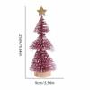 Artificial Mini Christmas Tree Christmas Decoration .84inch Sturdy with Wood Base with Snow for Party Xmas Crafting