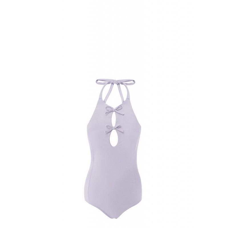 

One Piece Triangle Swimsuit Women Covering Belly To Make Them Look Slimmer Beach Vacation Hot M фиолетовый