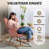 Rocking Chair, Relax Chair, Rocking Armchair, Load Capacity Up To 120 Kg, Polyester, 98 X 71 X 101 Cm, Pink