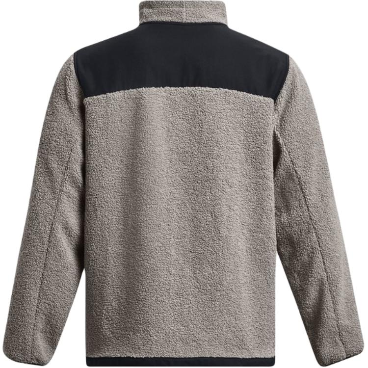 Under Armour Color Block Casual Stand Collar Long Sleeve Fleece Jacket Men Jackets Light-Gray 1378845-294