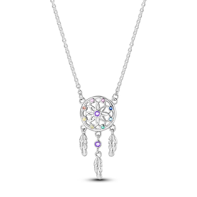 Necklace For Woman Wedding Fine Jewely 925 Silver Simple Basic Classic Butterfly Iris Heart Bear Cross Chain Necklace