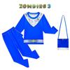 Kids 3 Zombie Cosplay Costume Jumpsuit Bag Halloween Outfits Carnival Party Suit
