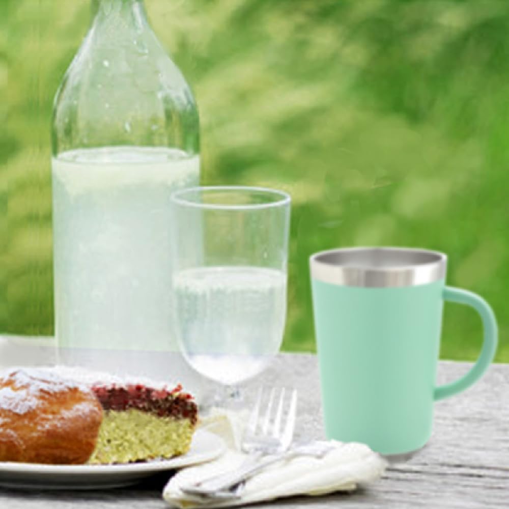 Living Smoo Mug with Light Green Lid, 350ml,