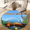 Personalized Grizzy Bear Round Chair Office Rug - Perfect for Mat, Office Chair & More - Ideal Gift for Birthdays and Holidays