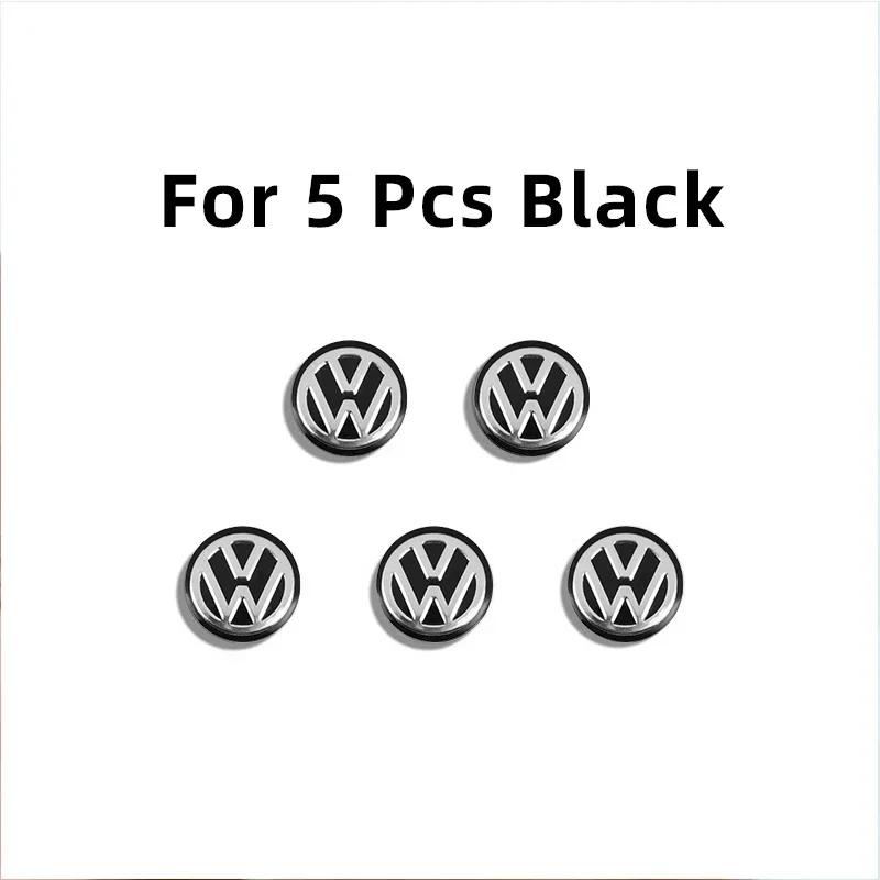 hijk1 5Pcs Car Remote Key Emblem Sticker Aluminum Keys Decoration Decal For VW GTI Atlas Jetta Touareg Variant Golf Polo Taos Passat
